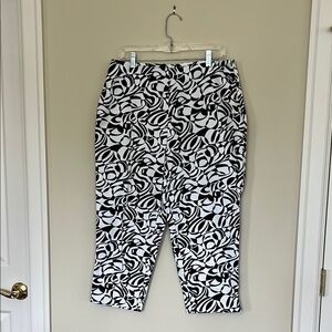 Preview International Black and White Abstract Men's Chinos